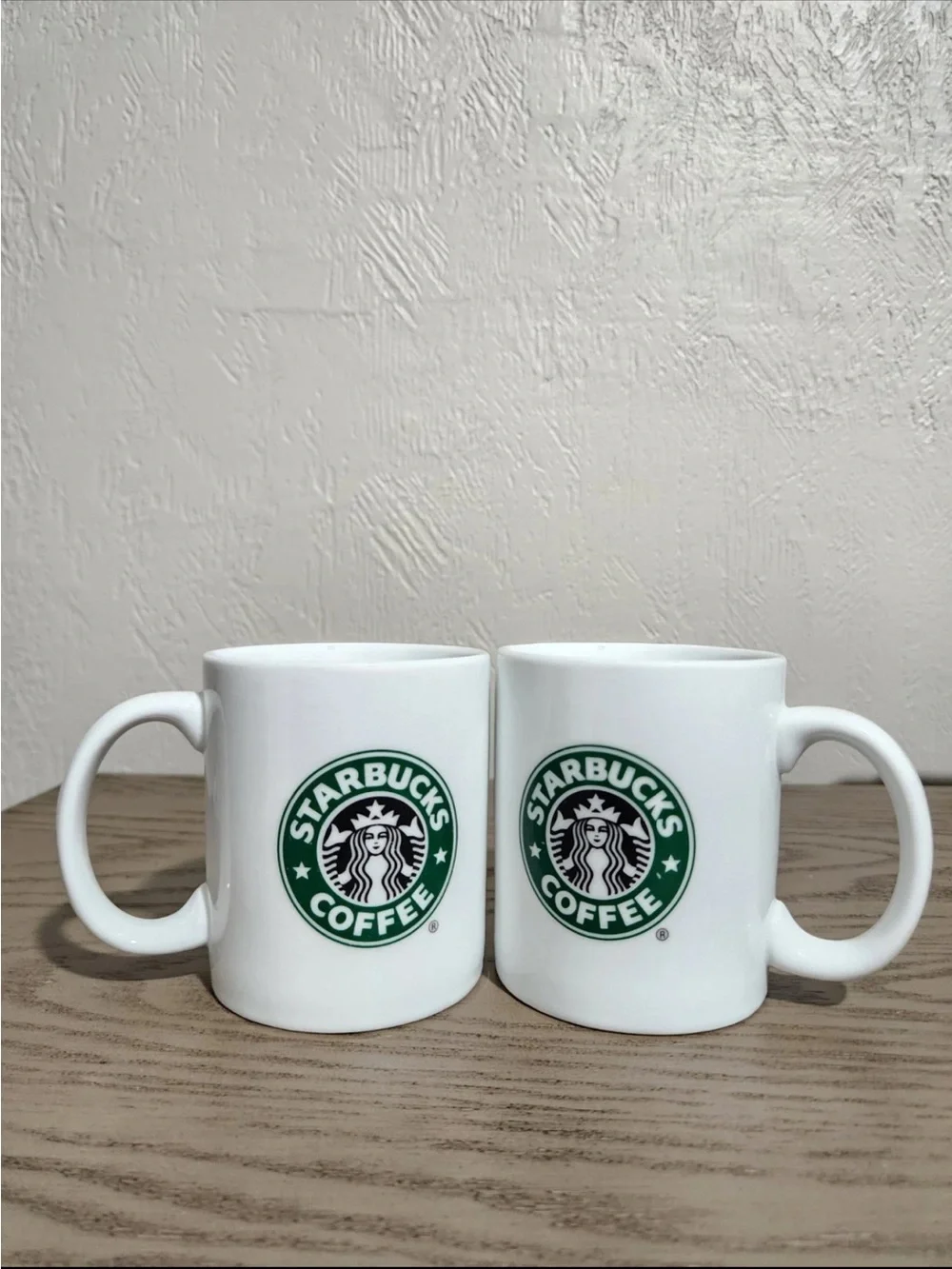 : Vintage Starbucks Classic White Coffee Mug Set (Pair of 2)